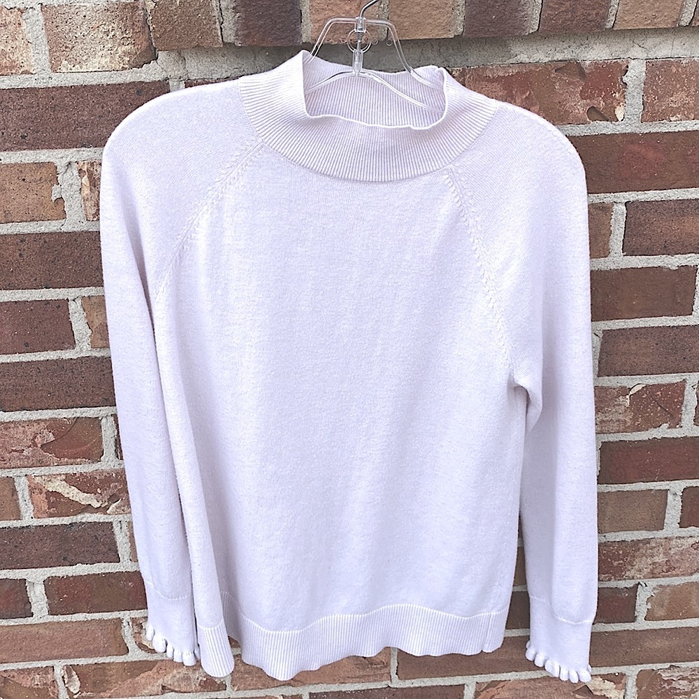 LOFT Soft Light Dusty Pink Mock Neck Sweater Sz M
